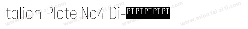 Italian Plate No4 Di字体转换